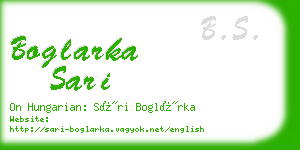 boglarka sari business card